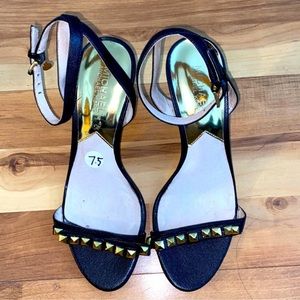 Michael Kors Gold Studded Open Toe Heels